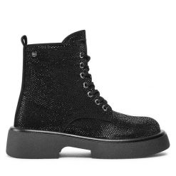 Botki GOE. Czarne botki GOE, bez wzorów, bez obcasa, na płaskiej podeszwie, bez zapięcia. Za 469.99 zł.
