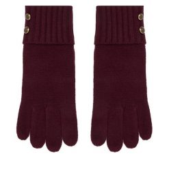 Rękawiczki LAUREN RALPH LAUREN. Czerwone rękawiczki Lauren Ralph Lauren, bez wzorów, z dzianiny. Za 329.99 zł.