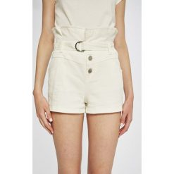 Morgan - Szorty. Białe szorty Morgan, bez wzorów, z bawełny, casualowe. W wyprzedaży za 49.90 zł.