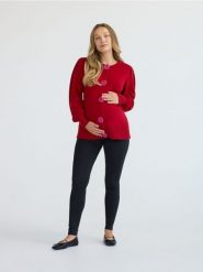 Legginsy z wysokim pasem - czarny. Czarne legginsy Reserved, bez wzorów, z dzianiny. Za 79.99 zł.
