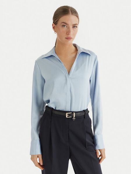 Calvin Klein Koszula LV044F129G Błękitny Regular Fit. Niebieskie koszule Calvin Klein, s, bez wzorów, z syntetyku, bez kołnierzyka, bez ramiączek. Za 343.99 zł.