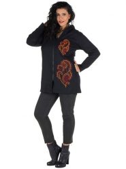 Aller Simplement Bluza w kolorze czarno-czerwono-pomarańczowym rozmiar: 42/44. Czarne bluzy Aller Simplement, bez wzorów, z bawełny, klasyczne, bez ramiączek, bez kaptura. Za 101.23 zł.