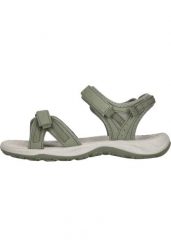 Sandały damskie Whistler Kali. Zielone sandały WHISTLER, bez wzorów, z materiału, eleganckie, bez obcasa, bez zapięcia. Za 218.50 zł.