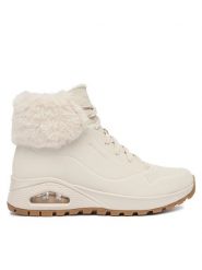 Skechers Trzewiki Uno Rugged 167274/OFWT Écru. Botki Skechers, bez wzorów, ze skóry, bez obcasa, na płaskiej podeszwie, bez zapięcia. Za 305.99 zł.