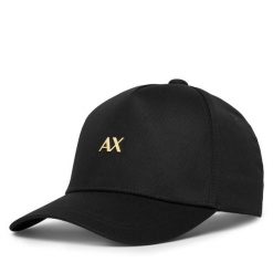 Czapka z daszkiem Armani Exchange. Czarne czapki z daszkiem Armani Exchange, bez wzorów. Za 279.99 zł.