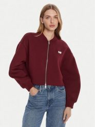 Calvin Klein Jeans Kurtka bomber LV047C524G Bordowy Oversize. Czerwone kurtki Calvin Klein Jeans, xl, bez wzorów, z jeansu, bez kaptura. Za 489.99 zł.