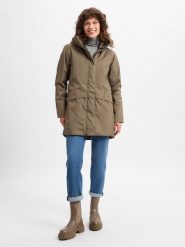 Didriksons Parka -CAJSA WNS PARKA 6 Kobiety Sztuczne włókno brązowy, 38. Brązowe płaszcze Didriksons, bez wzorów, z włókna, bez kaptura. Za 849.95 zł.