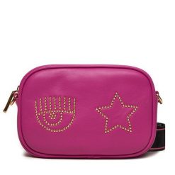 Torebka Chiara Ferragni. Czerwone listonoszki Chiara Ferragni, bez wzorów, bez dodatków. Za 269.99 zł.