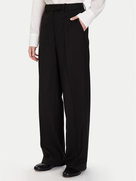 Tommy Hilfiger Spodnie materiałowe Timeless WW0WW48362 Czarny Straight Fit. Czarne spodnie materiałowe Tommy Hilfiger, bez wzorów, z materiału. Za 669.99 zł.