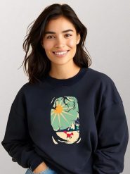 WOOOP Bluza w kolorze granatowym rozmiar: XL. Niebieskie bluzy Wooop, xl, bez wzorów, bez ramiączek, bez kaptura. Za 113.63 zł.