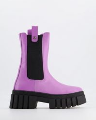 SZTYBLETY DAMSKIE 22790 VIOLET. Botki Venezia, bez wzorów, ze skóry, bez obcasa, bez zapięcia. Za 419.00 zł.