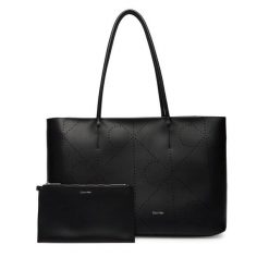 Torebka Calvin Klein. Czarne shopper bag Calvin Klein, bez wzorów, bez dodatków. Za 1,099.00 zł.