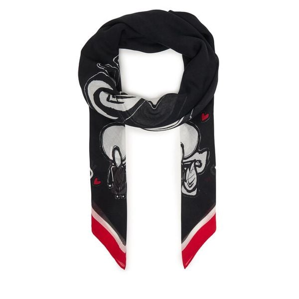 Szal KARL LAGERFELD. Czarne szaliki i kominy KARL LAGERFELD, bez wzorów. Za 429.99 zł.