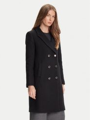 Rinascimento Płaszcz wełniany CFC0126118003 Czarny Regular Fit. Czarne płaszcze Rinascimento, na zimę, xs, bez wzorów, z syntetyku, bez kaptura. Za 899.99 zł.