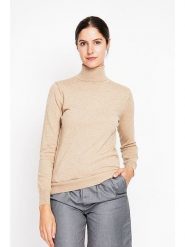 ASSUILI Golf w kolorze jasnobrązowym rozmiar: 42. Brązowe swetry Assuili, bez wzorów, klasyczne, bez ramiączek. Za 108.99 zł.