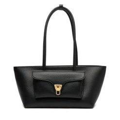 Torebka Coccinelle. Czarne torebki klasyczne Coccinelle, bez wzorów, klasyczne, bez dodatków. Za 1,579.00 zł.