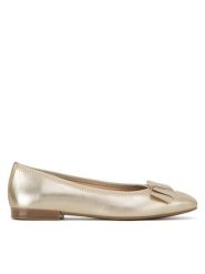 Lasocki Baleriny RST-ROMI-43 Złoty. Żółte baleriny Lasocki, bez wzorów, ze skóry, bez obcasa, bez zapięcia. Za 169.99 zł.
