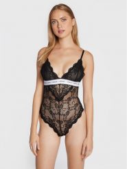 Guess Body Belle O2BM00 KBBT0 Czarny Slim Fit. Czarne body i gorsety Guess, z aplikacjami, z syntetyku, bez ramiączek. Za 129.99 zł.
