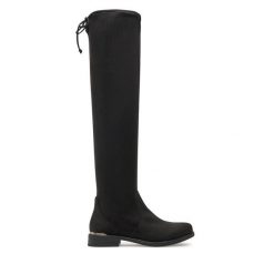 Muszkieterki Call It Spring. Czarne kozaki Call it Spring, bez wzorów, bez obcasa, na płaskiej podeszwie, bez zapięcia. Za 439.99 zł.