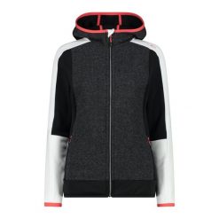 Bluza damska turystyczna CMP 34M2826. Białe bluzy CMP, m, bez wzorów, sportowe, bez ramiączek, z kapturem. Za 524.20 zł.