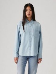 Levi's Koszula w kolorze błękitnym rozmiar: XS. Niebieskie koszule Levi's, s, bez wzorów, bez kołnierzyka, bez ramiączek. Za 132.05 zł.