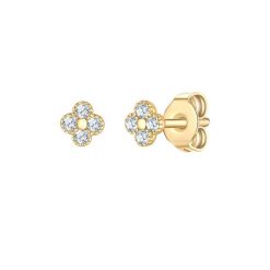 Glanzstücke München Kolczyki z Srebra Sterling w zlocie z Cyrkonia 1 ct Damski. Białe kolczyki Glanzstücke München, z cyrkonią, pozłacane. Za 169.99 zł.