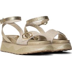 Sandały złote Liu Jo Frida 15. Żółte sandały Liu Jo, bez wzorów, bez obcasa, bez zapięcia. Za 550.99 zł.