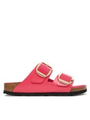 Birkenstock Klapki Arizona Big Buckle Hex 1031856 Różowy. Czerwone klapki Birkenstock, bez wzorów, ze skóry, bez obcasa, bez zapięcia. Za 719.99 zł.