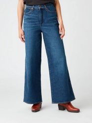 Wrangler Dżinsy "Re" - Bootcut fit - w kolorze granatowym rozmiar: W29/L32. Niebieskie jeansy Wrangler, l, z aplikacjami, klasyczne, z podwyższonym stanem. Za 205.95 zł.