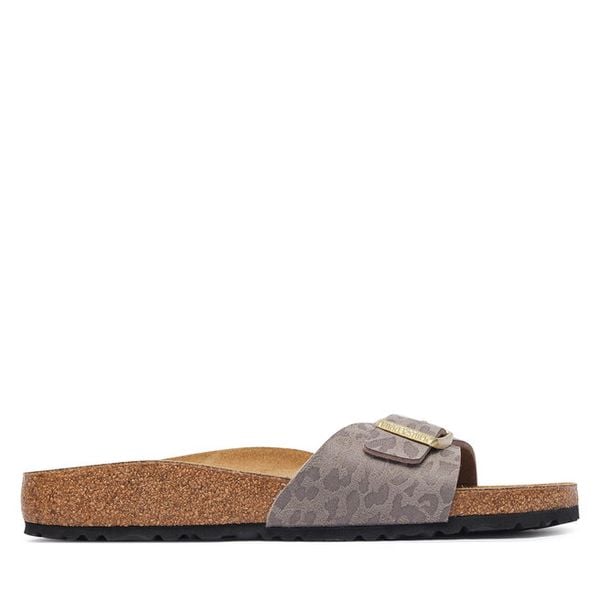 Klapki Birkenstock. Brązowe klapki Birkenstock, bez wzorów, bez obcasa, bez zapięcia. Za 340.99 zł.