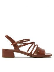 Caprice Sandały 9-28201-42 Brązowy. Brązowe sandały Caprice, bez wzorów, ze skóry, bez obcasa, na płaskiej podeszwie, bez zapięcia. Za 166.99 zł.