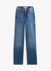 Dżinsy ciążowe. Niebieskie jeansy bonprix, bez wzorów, z jeansu. Za 169.99 zł.