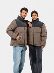 Jack Wolfskin Kurtka puchowa Dellbrueck Jkt 1207561 Brązowy Regular Fit. Brązowe kurtki Jack Wolfskin, xl, bez wzorów, z puchu, bez kaptura. Za 719.99 zł.