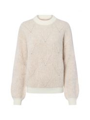 Fynch-Hatton Sweter damski z dzianiny z zawartością alpaki Kobiety różowy|brązowy wzorzysty, M. Brązowe swetry Fynch-Hatton, m, bez wzorów, z dzianiny, bez ramiączek. Za 699.95 zł.