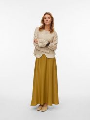 Vero Moda Sweter w kolorze beżowym rozmiar: L. Brązowe swetry Vero Moda, l, bez wzorów, z materiału, bez ramiączek. Za 87.81 zł.
