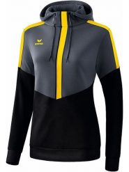 Erima Bluza "Squad" w kolorze szaro-czarnym rozmiar: 36. Czarne bluzy Erima, bez wzorów, z kapturem. Za 96.95 zł.