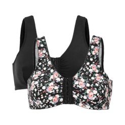 Cellbes Biustonosz Alice 2 Pack czarny w kwiaty female czarny/ze wzorem 75. Czarne biustonosze sportowe Cellbes, bez wzorów, z gumy. Za 139.00 zł.