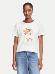 Guess T-Shirt V6BI14 K6742 Biały Regular Fit. Białe t-shirty Guess, m, z aplikacjami, z bawełny, bez kołnierzyka, bez ramiączek. Za 174.99 zł.