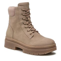 Trzewiki Jenny Fairy. Brązowe botki Jenny Fairy, bez wzorów, bez obcasa, na płaskiej podeszwie, bez zapięcia. Za 129.99 zł.