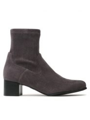 Caprice Botki 9-25316-41 Szary. Szare botki Caprice, bez wzorów, z materiału, bez obcasa, na słupku, bez zapięcia. Za 349.99 zł.
