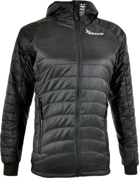 Kurtka narciarska damska Silvini Cesi. Czarne kurtki narciarskie Silvini, m, bez wzorów, z materiału, z kapturem, narciarskie, primaloft. Za 588.00 zł.