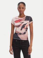 Guess T-Shirt W6RI49 KCCG0 Kolorowy Regular Fit. T-shirty Guess, l, z aplikacjami, z bawełny, bez kołnierzyka, bez ramiączek. Za 199.99 zł.