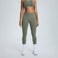 Legginsy Low Sculpt Scrunch - Szarozielony. Zielone legginsy JOY STUDIO, bez wzorów, z materiału, długie. Za 213.00 zł.