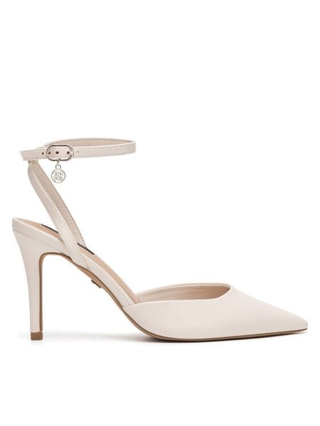 Nine West Szpilki CD23029-3 Biały. Białe szpilki Nine West, bez wzorów, z materiału, bez obcasa, na szpilce, bez zapięcia. Za 229.99 zł.