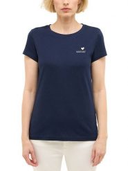 Damski T-Shirt Mustang Style Loa Navy Blazer 1016509 5324. Niebieskie t-shirty Mustang, xxs, bez wzorów, bez kołnierzyka, bez ramiączek. Za 69.99 zł.
