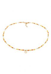 Elli Damski Choker Peace zawieszka korlae Boho w pozłacanym srebrze próby 925 Sterling Silver Naszyjniki 1 ct. Szare naszyjniki Elli, z materiału, pozłacane. Za 293.99 zł.