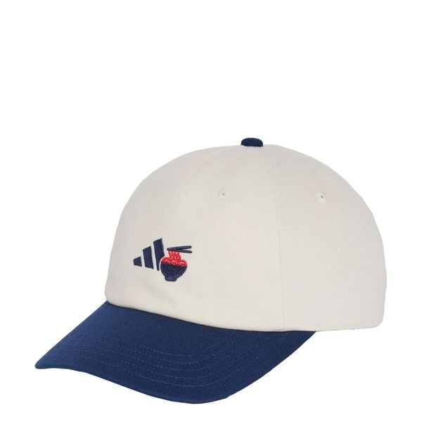 Czapka typu Dad Cap Food Graphic. Białe czapki z daszkiem adidas, bez wzorów, z bawełny, klasyczne. Za 109.00 zł.