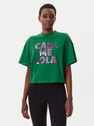 LOLA CASADEMUNT T-Shirt LS2515054 Zielony Relaxed Fit. Zielone t-shirty LOLA CASADEMUNT, l, bez wzorów, z bawełny, bez kołnierzyka, bez ramiączek. Za 189.99 zł.