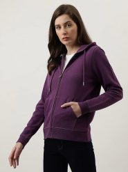 Marks & Spencer Bluza w kolorze ciemnofioletowym rozmiar: 38. Różowe bluzy Marks & Spencer, bez wzorów, z bawełny, bez ramiączek, bez kaptura. Za 79.21 zł.