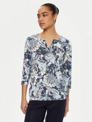 Olsen Bluzka 11104984 Niebieski Regular Fit. Niebieskie bluzki Olsen, bez wzorów, z bawełny, bez kołnierzyka, bez ramiączek. Za 159.99 zł.